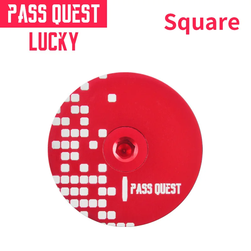 square red Pass Quest LUCKY P1(OD2) Верхняя Крышка стволовых колпачков Верхняя Крышка Гарнитура Крышка Горная дорога велосипед 31,8 мм - Цвет: square red