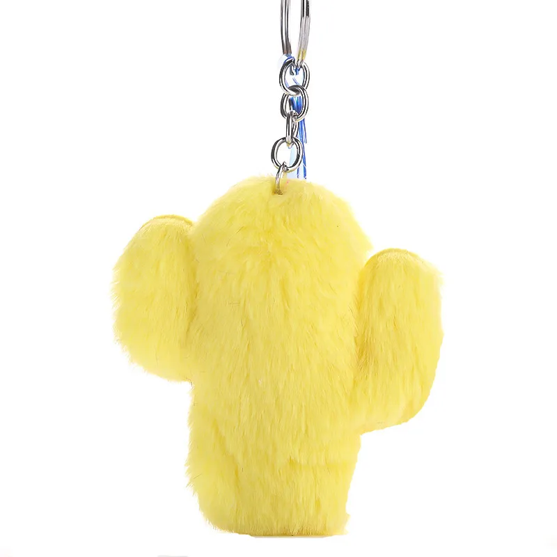 Модный плюшевый цветной брелок кактуса с помпонами женская сумка автомобильный