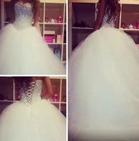 2020 robe de mariage princess bling bling luxury crystals white ball gown wedding dress custom made vestido de noiva