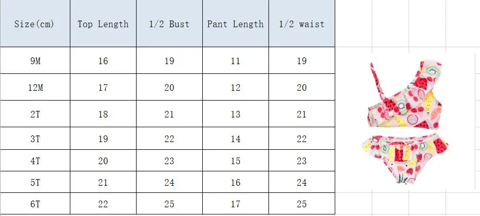 KAVKAS/милый купальник с фруктовым принтом для девочек бикини маленьких детский