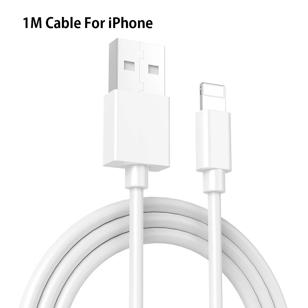 1M Cable For iPhone Автомобильное зарядное устройство Mini Dual USB для iPhone xs max xr xs 6 6s 7 8 Plus быстрое зарядное устройство для планшета gps 3.1A USB зарядное устройство в автомобиле Бесплатный кабель - Тип штекера: 1M Cable For iPhone