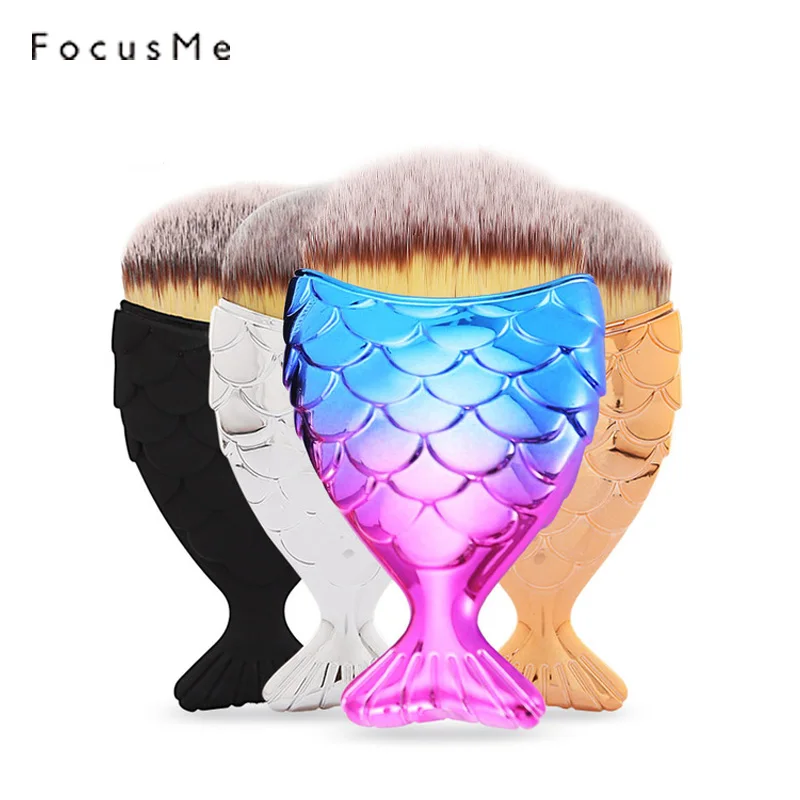 FocusMe 1 шт. кисти для макияжа Русалочки мягкие синтетические волосы макияж пудра