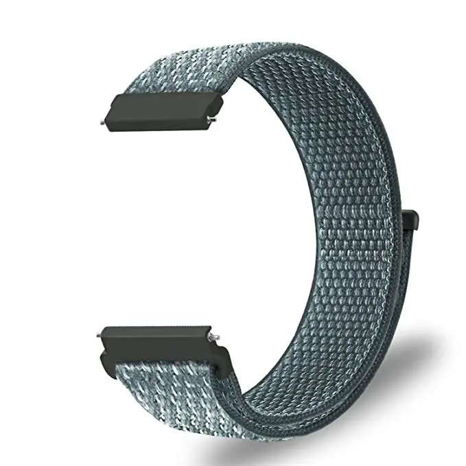Storm Grey 22 мм 20 мм нейлоновый ремешок для samsung Galaxy Watch 46 мм 42 мм Active 2 gear S3 классический ремешок для huami amazfit bip huawei gt 2 полосы - Цвет ремешка: Storm Grey