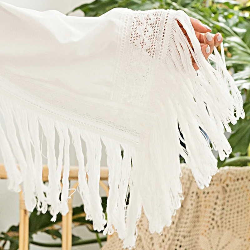 Женское Макси платье с v образным вырезом белое цветочный орнамент повседневные