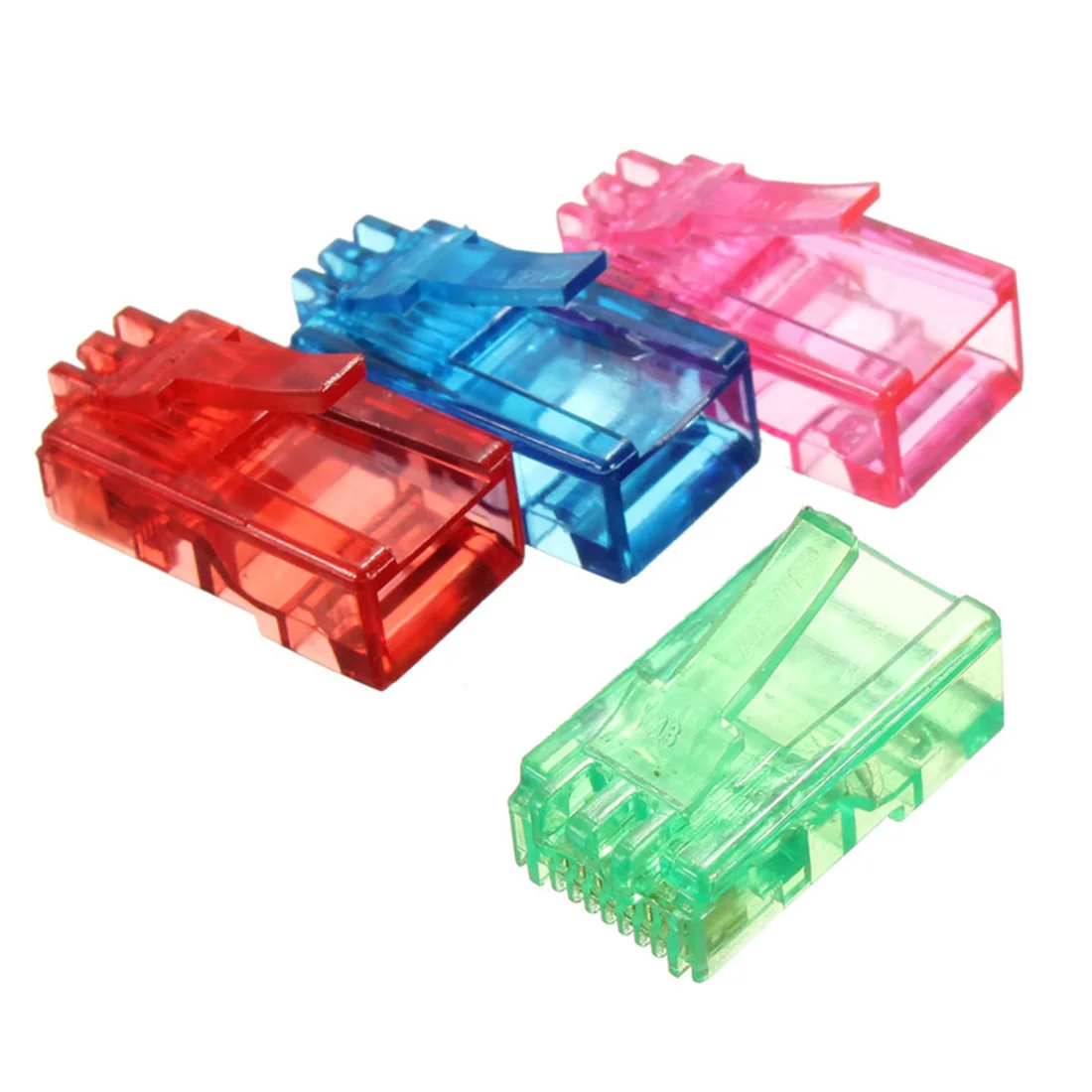 50 шт цвет случайный RJ45 сетевой кабель модульный разъем Cat5 CAT5e Разъем 8P8C utp