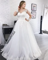 modest plus size long sleeves wedding dresses 2019 a line vintage lace sequined beaded cheap white vestido de novia bridal gowns