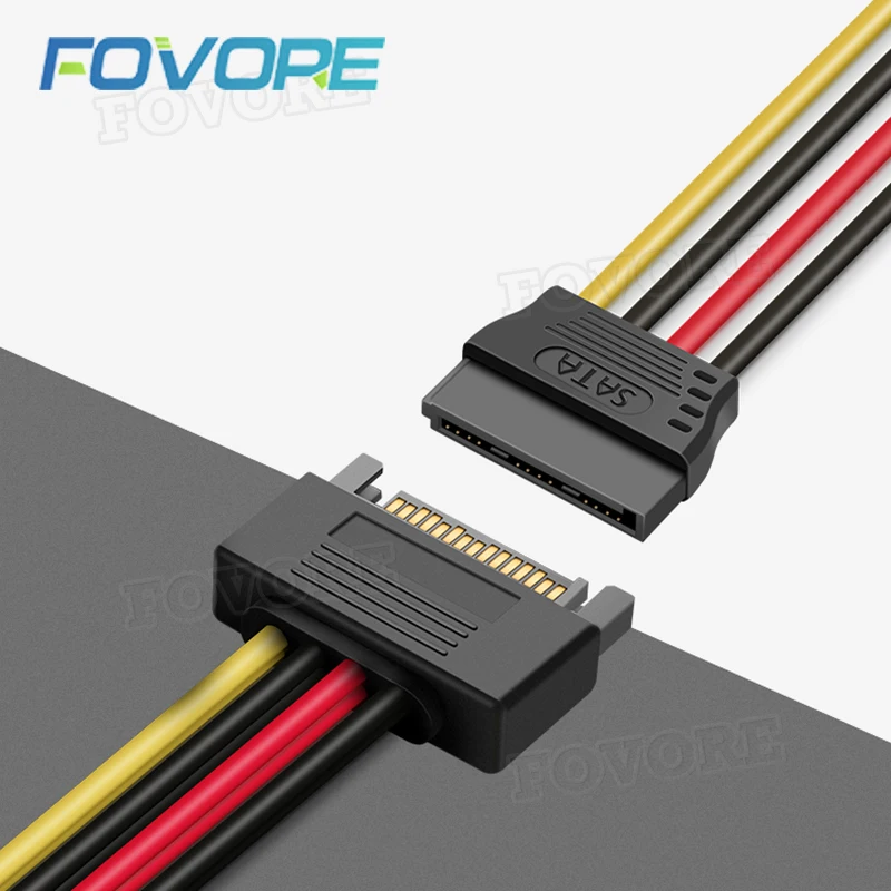 Расширение кабеля SATA 15 PIN Male на Female Cord|Компьютерные кабели и разъемы| |