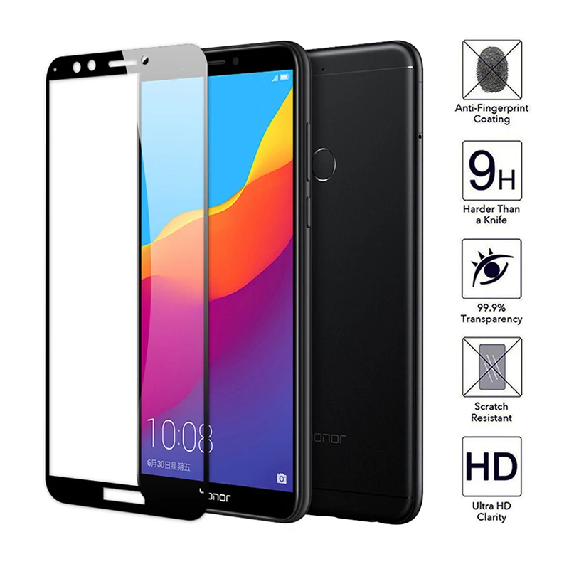 Защитное стекло для Honor 7A 7C Pro 7X защита экрана с полным покрытием закаленное wuwawi