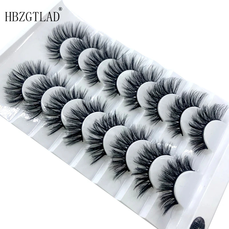 Hbzgtlad 2/5 пар натуральные накладные ресницы длинный макияж 3d норковые ресницы, наращивание ресниц норковые ресницы для красоты 03