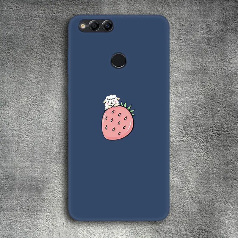 09 Полый чехол для телефона huawei Honor 6X 7C 7X 8C 8X TPU Fundas Para Рождественский чехол для Honor 7A Pro 9 Lite черный матовый чехол - Цвет: 09