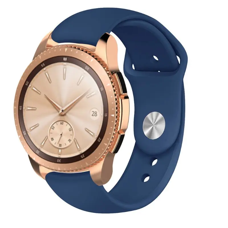 Midnight Blue Силиконовый ремешок для часов Замена для samsung Active R500/samsung Galaxy Watch R810 42 мм/samsung gear Sport R600/samsung R720 - Цвет ремешка: Midnight Blue