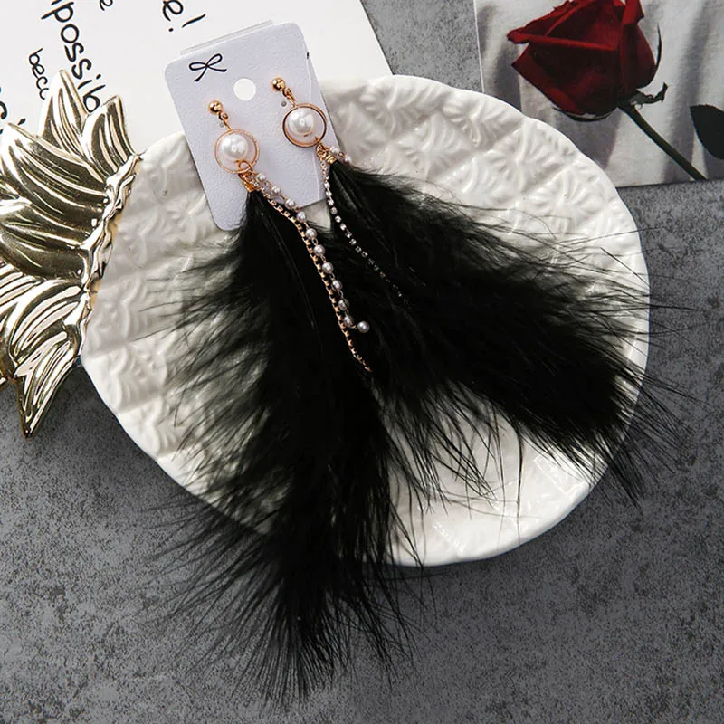 B JIOFREE, 3 цвета, большие жемчужные стразы, клипсы, серьги, длинные серьги для женщин, свадебные ювелирные изделия - Окраска металла: B