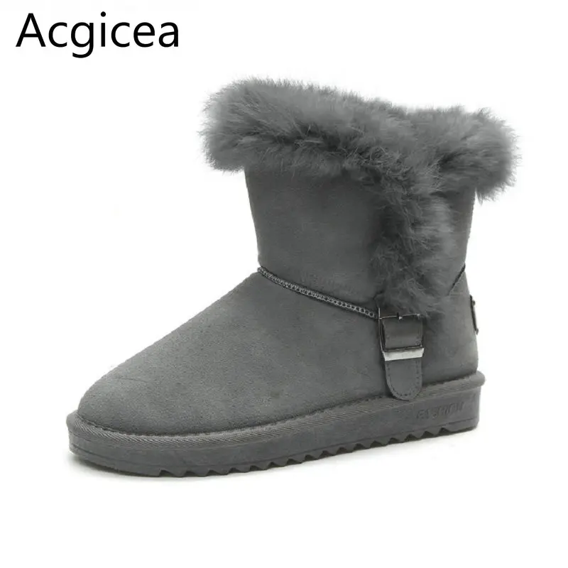 Size36 40 Новинка 2017 года сладкий Женские Зимние ботильоны женские туфли на плоской