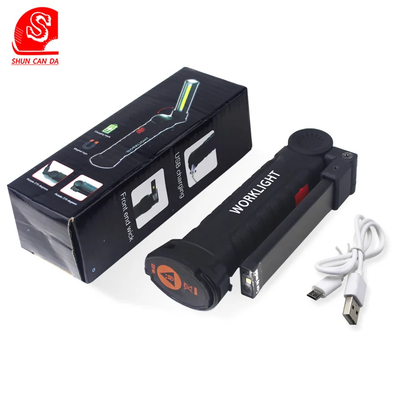 USB COB фонарик мини 5 Режим светодиодный фонарь 18650 перезаряжаемый портативный