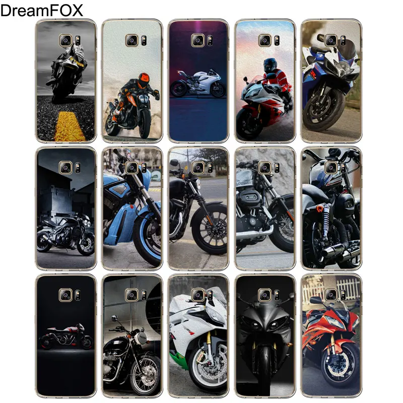 DREAMFOX M194 крутой мотоцикл Мягкий ТПУ силиконовый чехол для Samsung Galaxy S5 S6 S7 S8 S9 S10 5G S10E