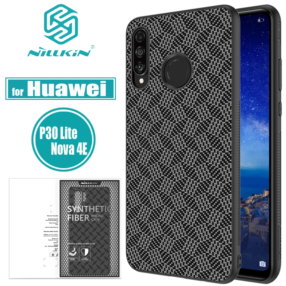 Huawei P30 Lite чехол Nillkin арамидное волокно Жесткий PC пластик ультра тонкий ТПУ с магнитной задней крышкой для телефона для huawei Nova 4E Capa