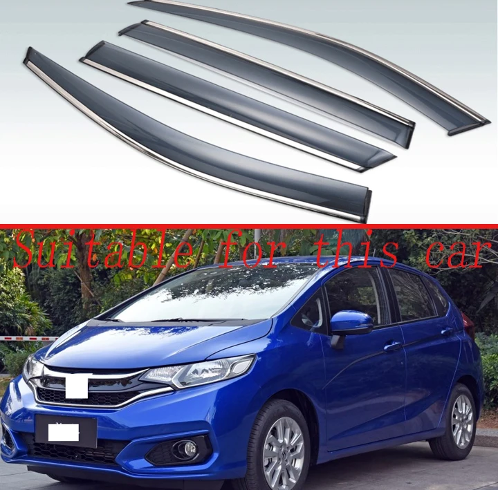 4 шт. пластиковые наружные дефлекторы для окна Honda Fit Jazz 2014 2015 2016 2017 2018|Навесы и