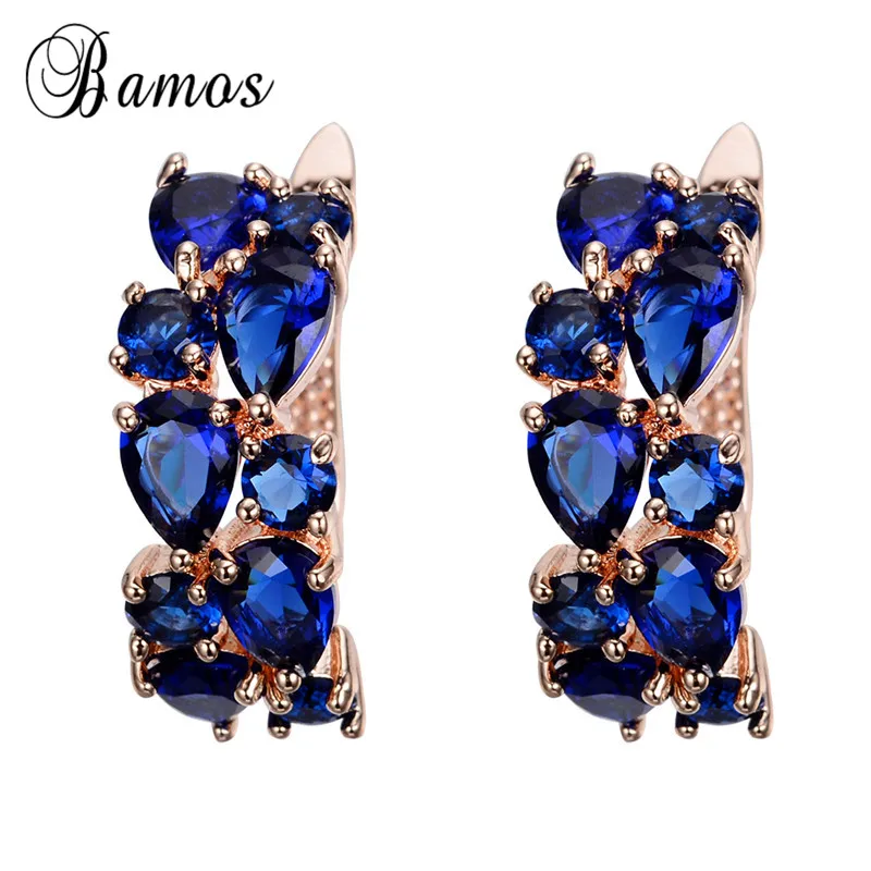 Женские серьги-гвоздики из розового золота с цирконом | Украшения и аксессуары