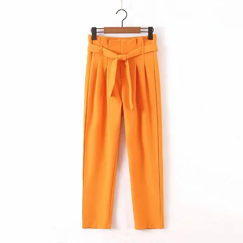 Женский костюм осенний оранжевого цвета высокого качества с длинным рукавом