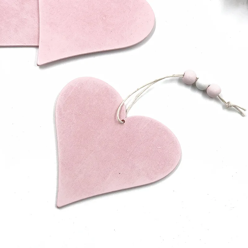 5 шт. декоративные деревянные поделки в виде сердца|Украшения своими руками для