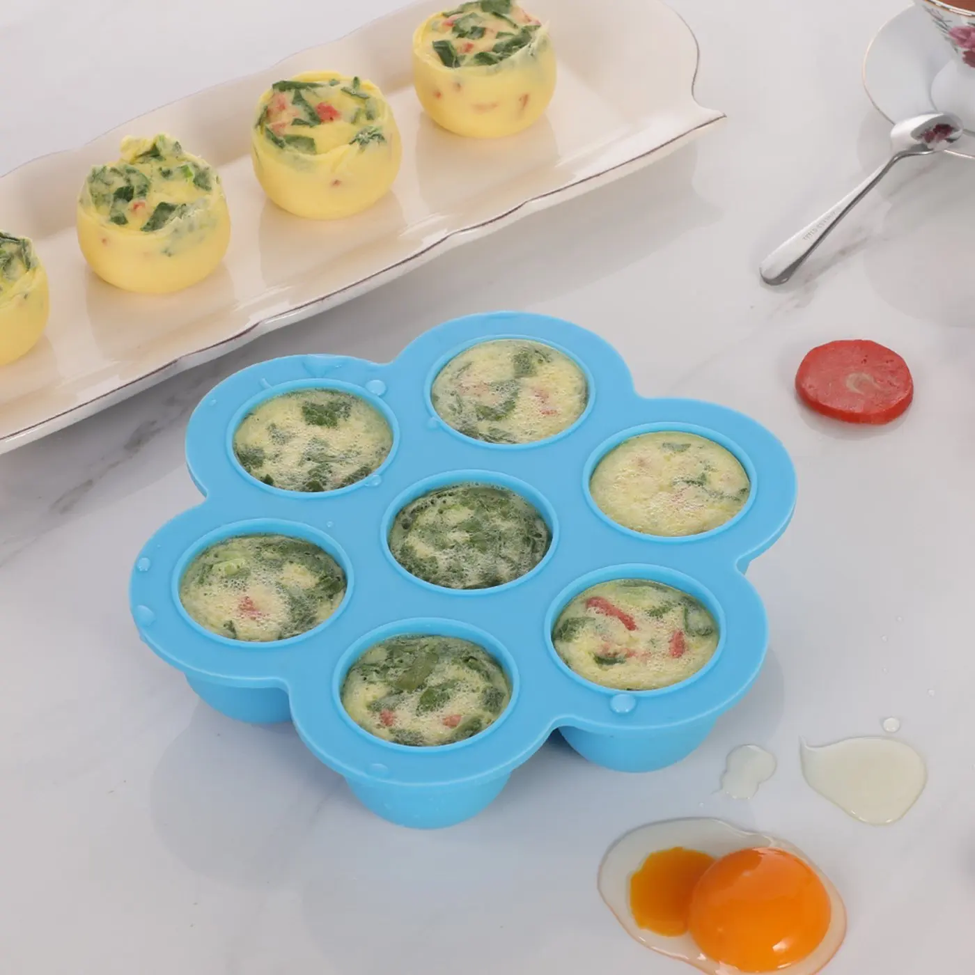 Силиконовая форма для яиц с крышкой силиконовая укусов мгновенных кастрюль