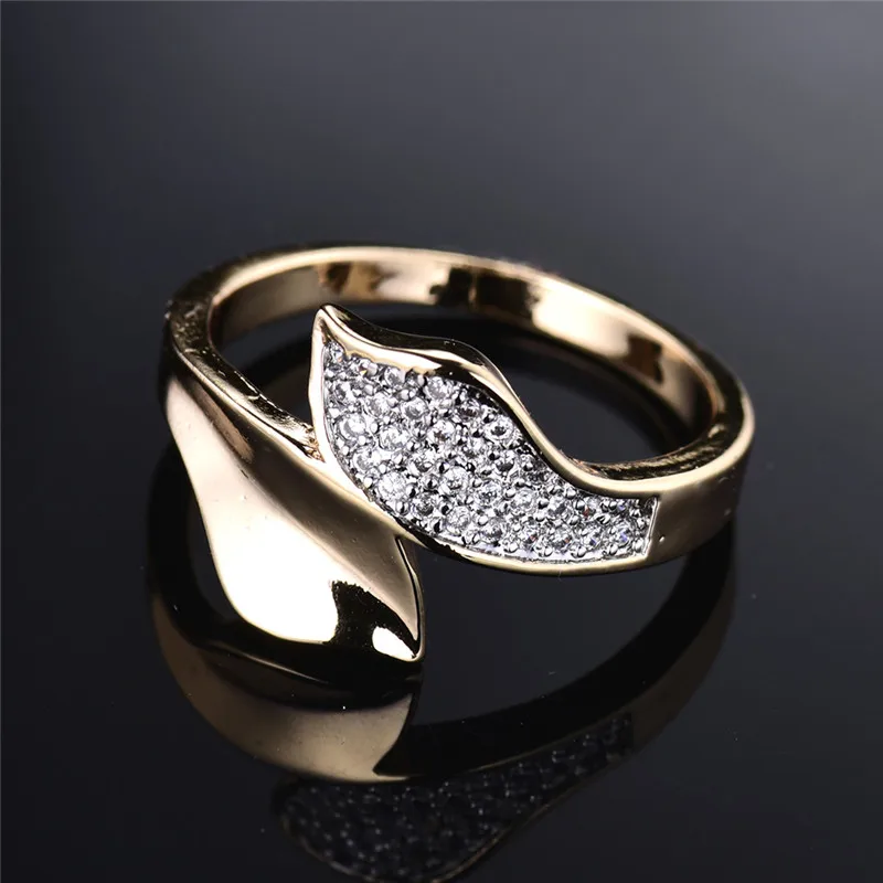 Кольца будонг для женщин подарок на день Святого Валентина 2017 модное Золотое