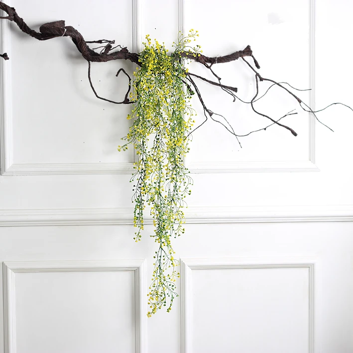 Artificial flower vine hanging orchid fake flower wall hanging living room home decoration garden plant wall plastic flowers