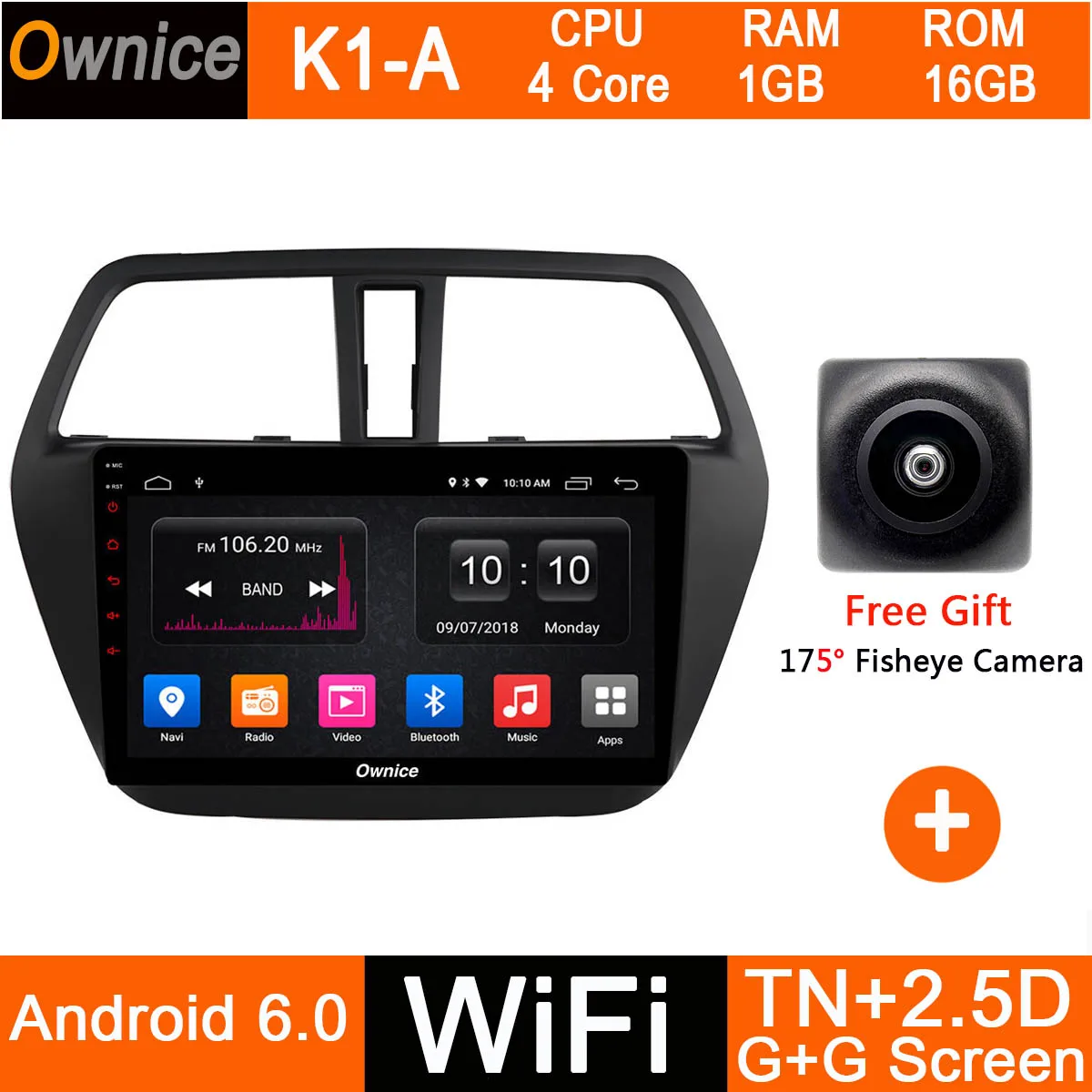 " ips Octa Core 4G+ 32G Android 9,0 автомобиль DVD CarPlay DSP для Suzuki SX4 S-Крест с крест 2013- автомобильное радио с GPS Радио ADAS - Цвет: K1-A