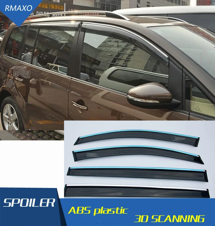 

For touran Plastic Window Visor Vent Shades Sun Rain Deflector Guard For touran Auto Accessories 4PCS/SET 2005-2015