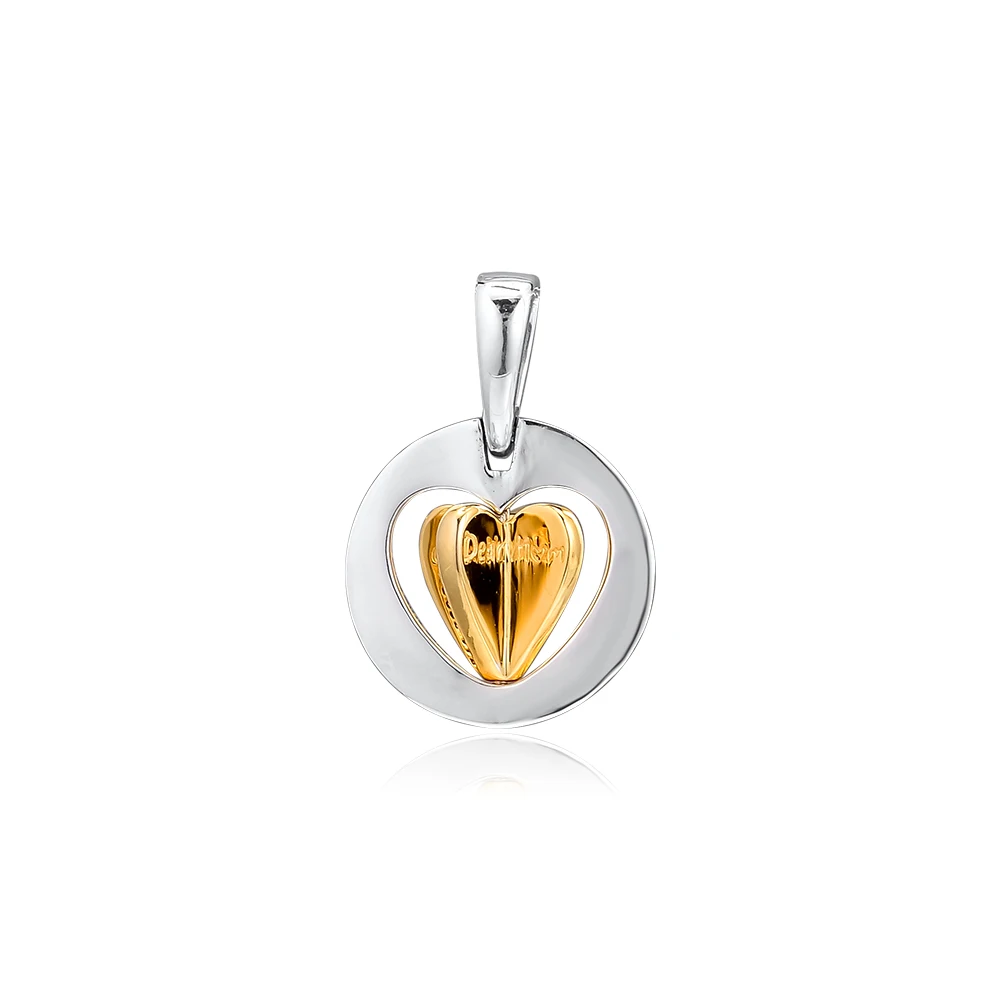 

Шарм-подвеска для браслета Пандоры, с золотым сердцем, для самостоятельного изготовления женских украшений, kralen, серебряные бусины 925 пробы