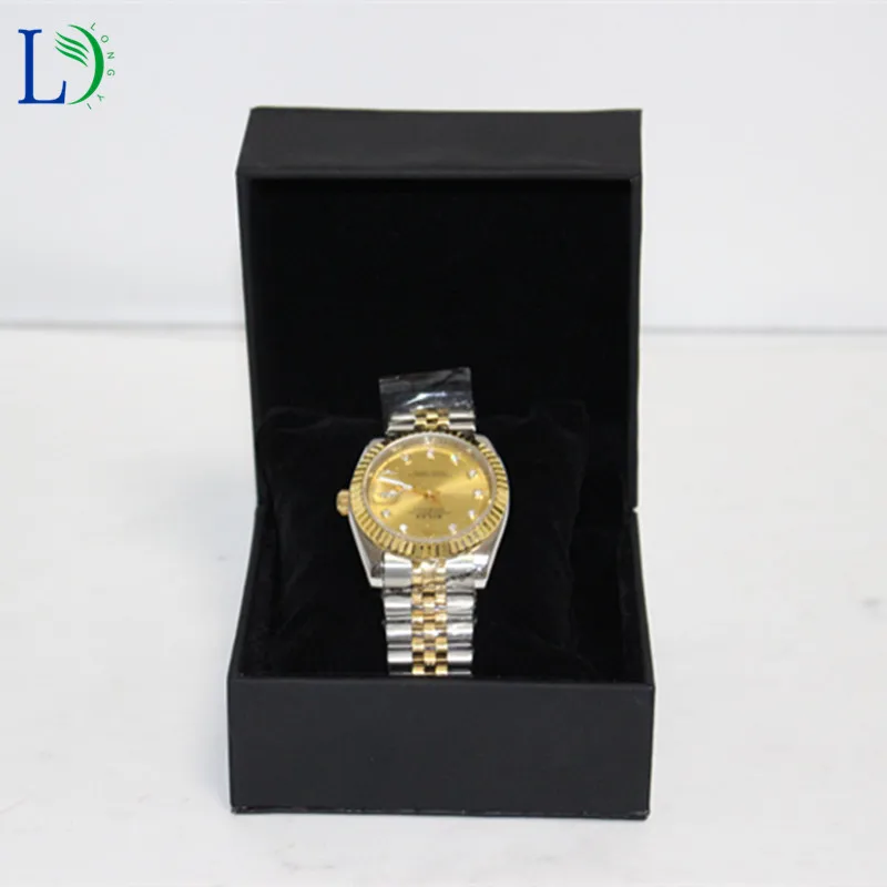 Черный футляр для часов Модный чехол органайзер хранения ювелирных изделий из