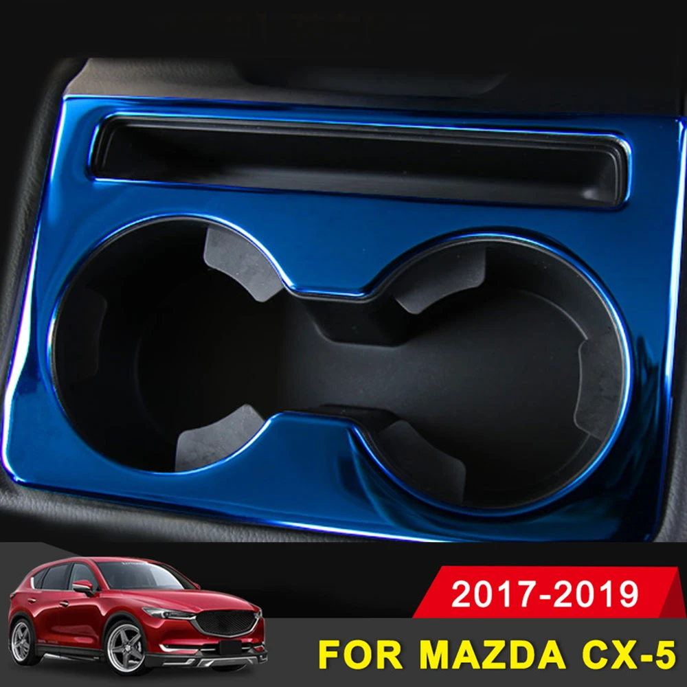 Для Mazda CX5 2017 2018 2019 автомобильный хромированный держатель для стаканчиков заднего