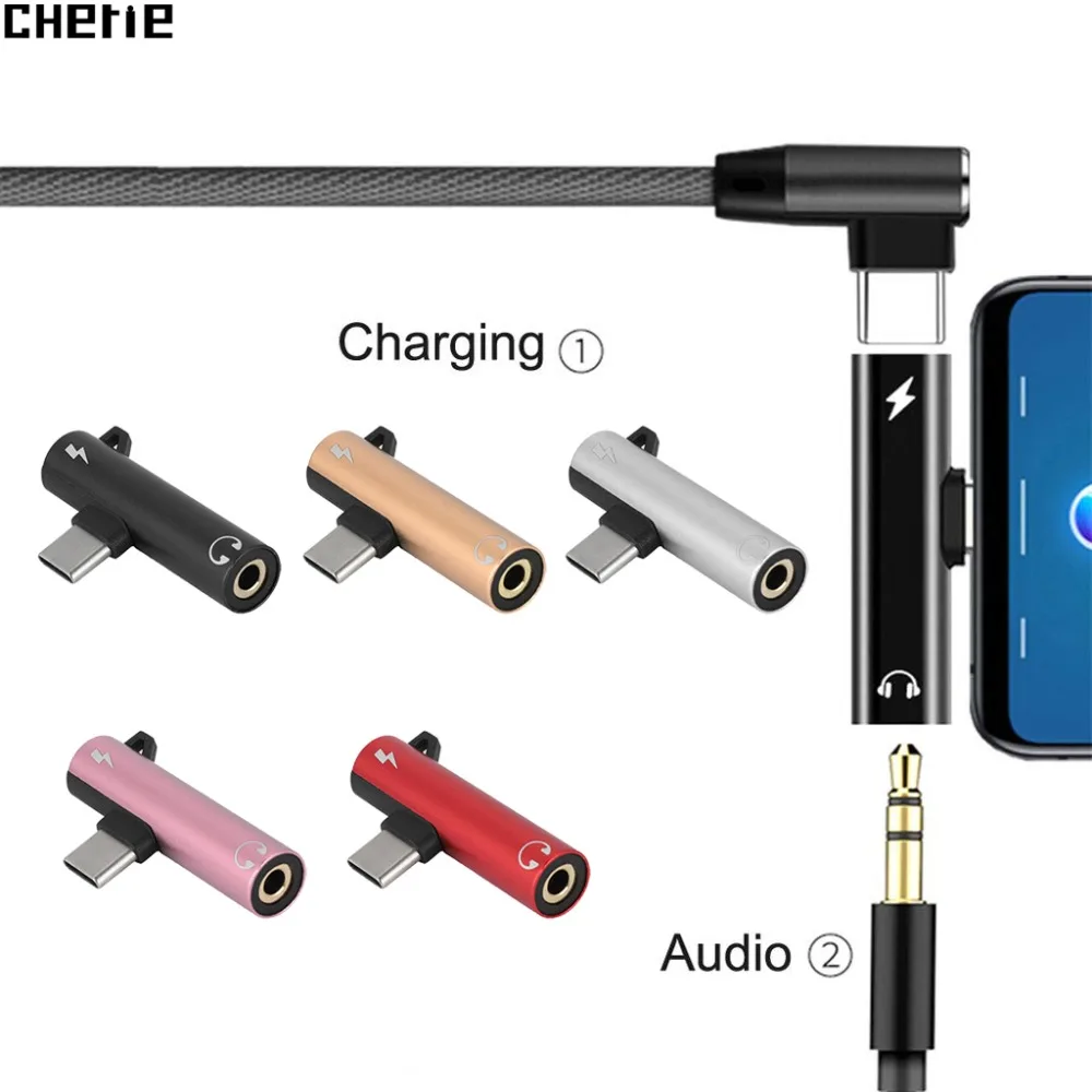 Cherie Type C To 3.5mm Jack Charger Earphone Cable For Xiaomi mi 9 Huawei Samsung S10+ USB Audio Adapter Headphone Converter | Мобильные