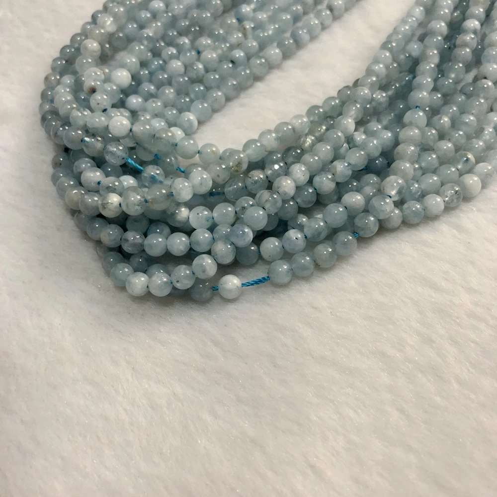 Бисер морской волны из натурального синего жемчуга Круглые 4 мм 5 6 15 дюймов/нитка