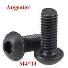 100 шт. ISO7380 M4 * 10 черная сталь 10,9 класса винты с круглой головкой M4x10 болты с шестигранной головкой
