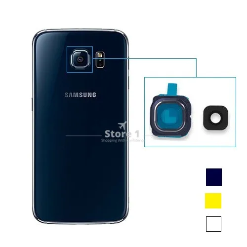 3 комплекта для Samsung Galaxy S6 Edge Оригинальный стеклянный объектив + крышка объектива