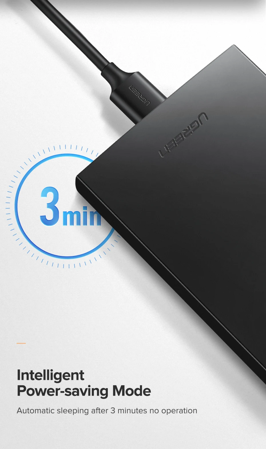 Ugreen 2,5 HDD чехол SATA к USB 3,0 адаптер внешний жесткий диск Корпус для SSD диск коробка-чехол на HDD HD 2,5 SSD чехол SATA к USB