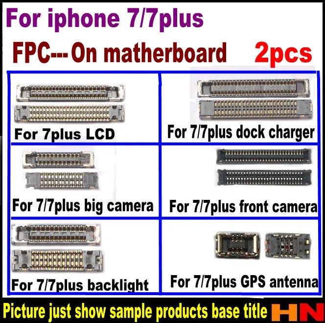 2 шт. логическая плата жк-экран камера 3D подсветка GPS-антенна для iPhone 7 7p plus FPC