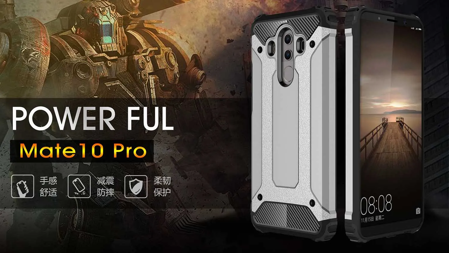 HATOLY для Coque huawei mate 10 Pro Чехол сверхмощный Броня тонкий жесткий резиновый чехол силиконовый чехол для телефона для huawei mate 10 Pro 6"