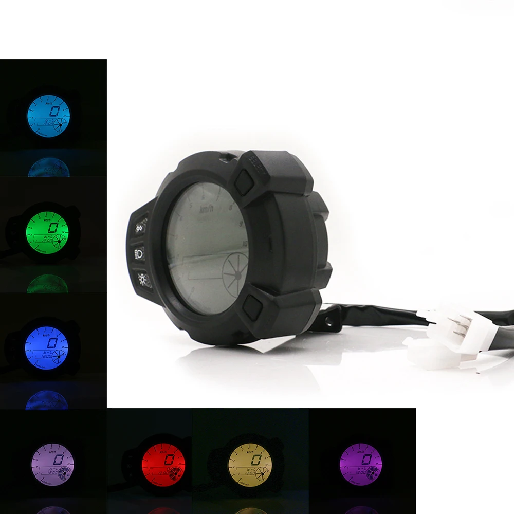 Бесплатная доставка мотоциклетные инструменты 10000 RMP ЖК дисплей Спидометр