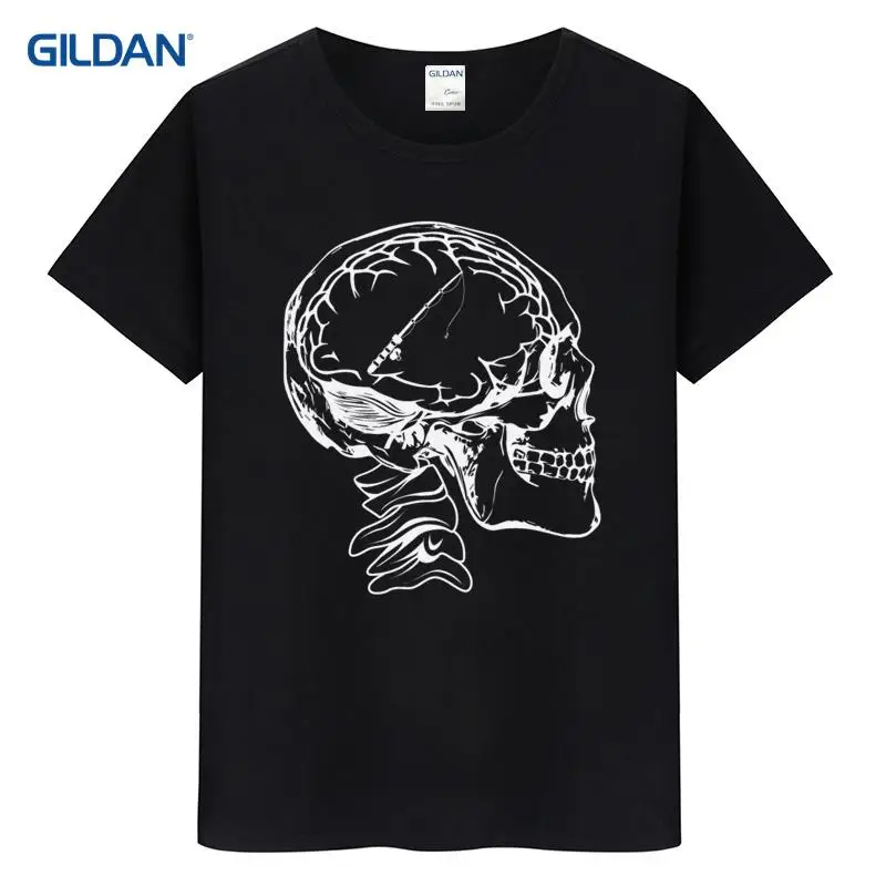 Футболка Pour Homme 2017 fishinger на мозг футболка Noir хлопок Джерси|hommes t-shirt|tee shirtt-shirt homme |