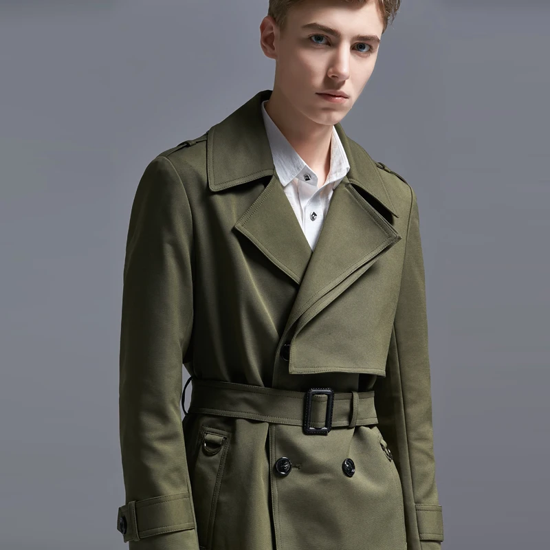 

New arrival Autumn Winter Windbreaker Men Clothing Large Overcoat Long Double Breasted Casual Coat mens plus size SMLXL2XL-6XL