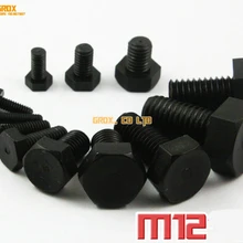 M12 черный нейлон Шестигранный Болт шестигранный винт с головкой изоляционный болт