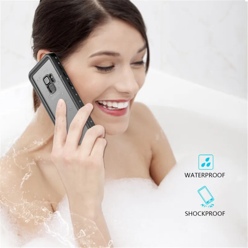 Waterproof Case For Samsung Galaxy S10 Plus Note 8 9 S7 edge S8 S9 plus Transparent Cover iPhone X XS MAX XR 7 6S 6 case |