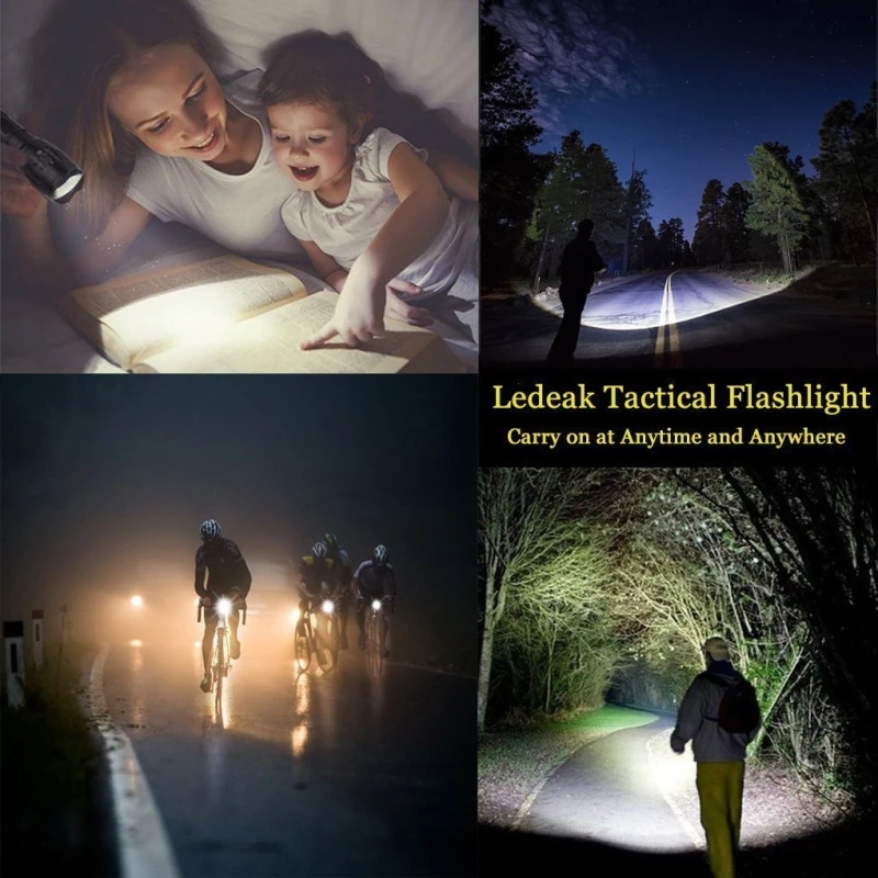 

Portable Mini Black Q5 +COB 4000LM Waterproof LED Flashlight Zoom LED Torch penlight Use AA 14500 Battery Lighting lantern