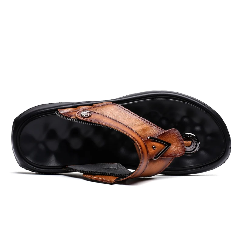 2019 г. Новые мужские вьетнамки летние пляжные шлепанцы массажные сандалии мужская