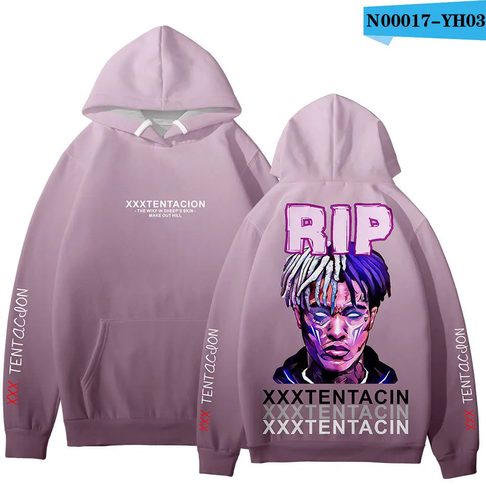 Xxxtentacion BAD Толстовка рыхлитель Xxxtentacion хип-хоп рэпер 3D Принт толстовки мужские свободные с длинным рукавом Толстовка с капюшоном пуловер - Цвет: B
