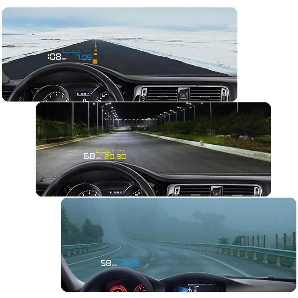 ГОРЯЧАЯ АВТО HUD Дисплей вверх OBD II EOBD Авто Цифровой Автомобильный спидометр для Audi