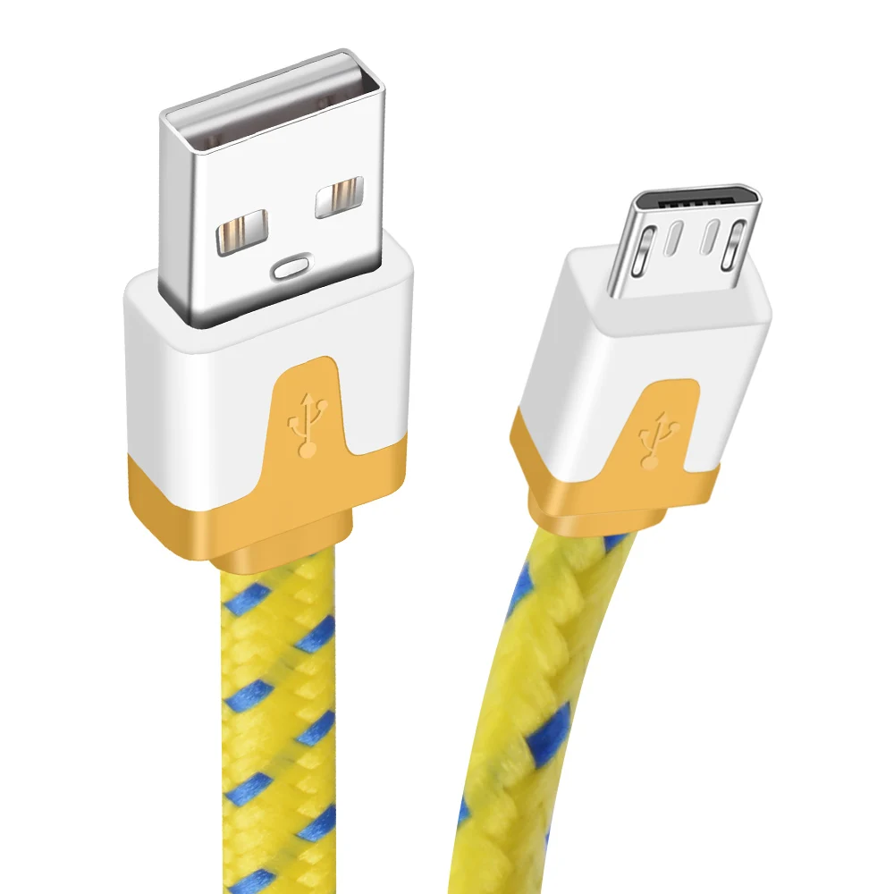 Олаф Micro USB кабель 2A Быстрая зарядка USB кабель для передачи данных для samsung Xiaomi Tablet Android usb зарядный Шнур Micro кабели для зарядного устройства USB - Цвет: Yellow