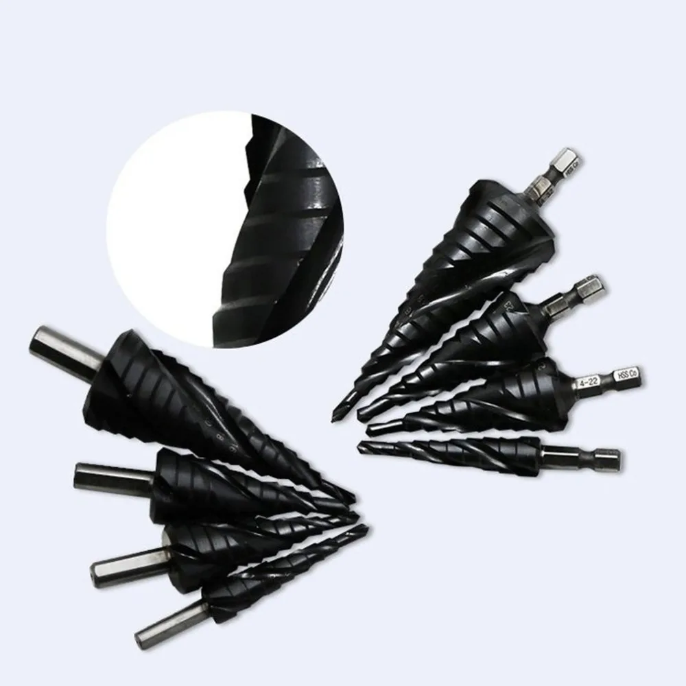 Ступенчатое сверло пагода треугольная паза ручка стальная пластина дрель